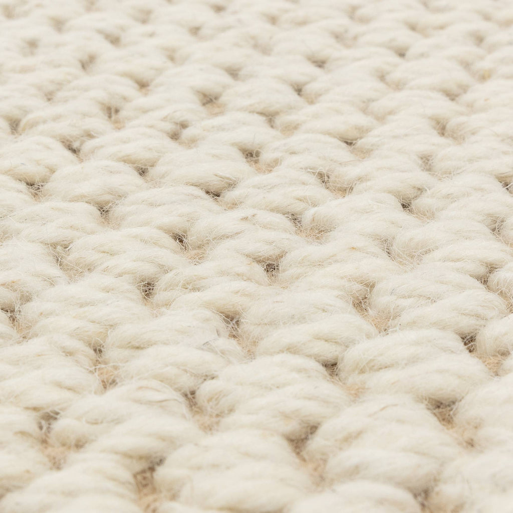 Kenza Double Loop Cream Linen Rug