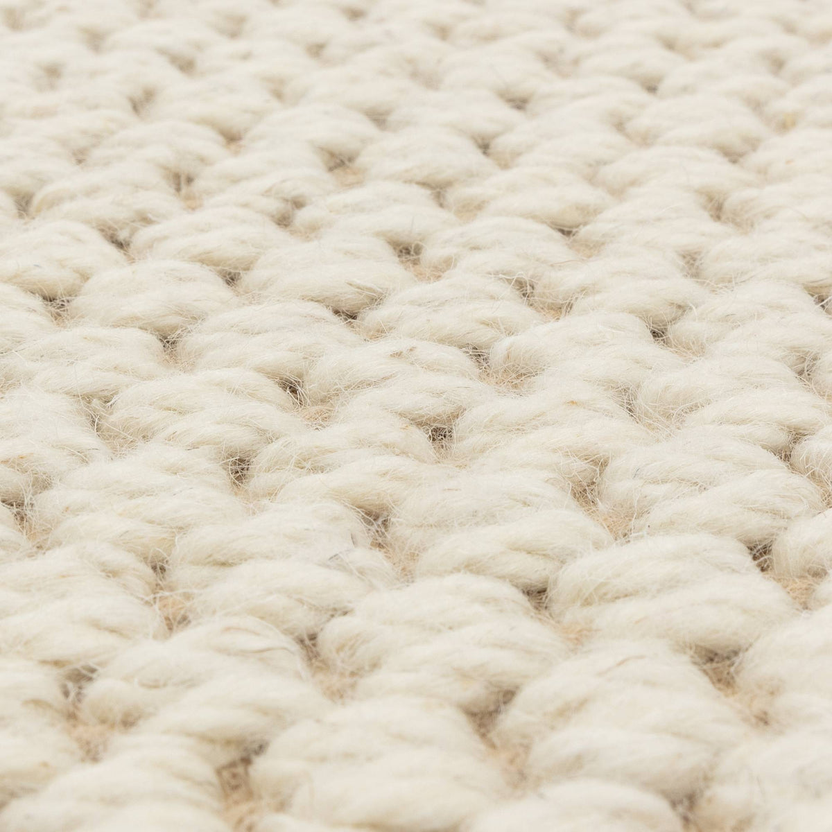Kenza Double Loop Cream Linen Rug