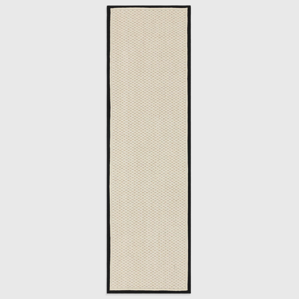 Kenza Double Loop Charcoal Cream Rug