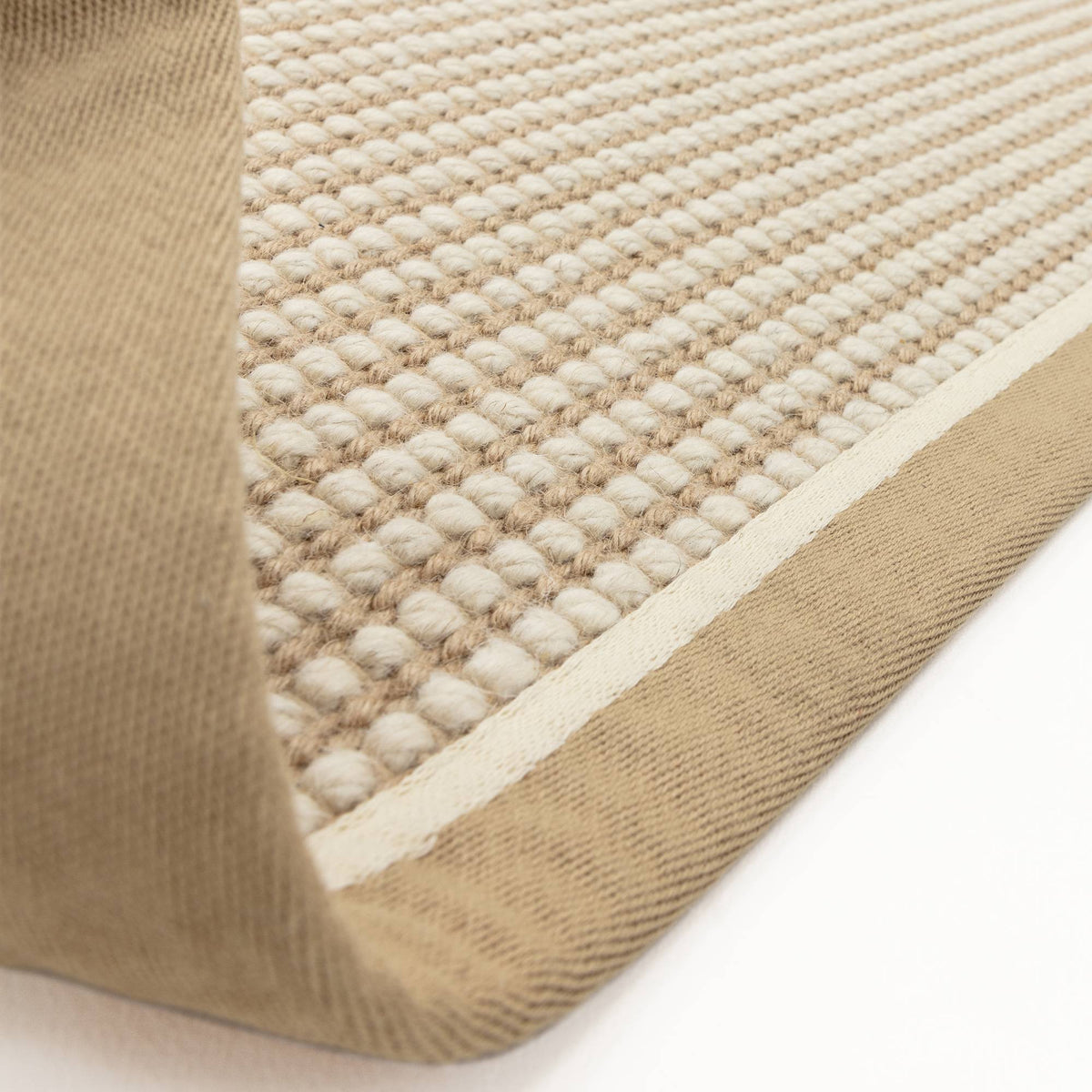 Kenza Loop Linen Cream Rug
