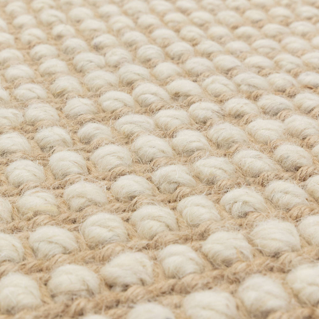 Kenza Loop Linen Cream Rug