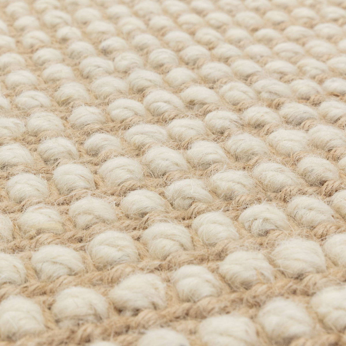 Kenza Loop Linen Cream Rug