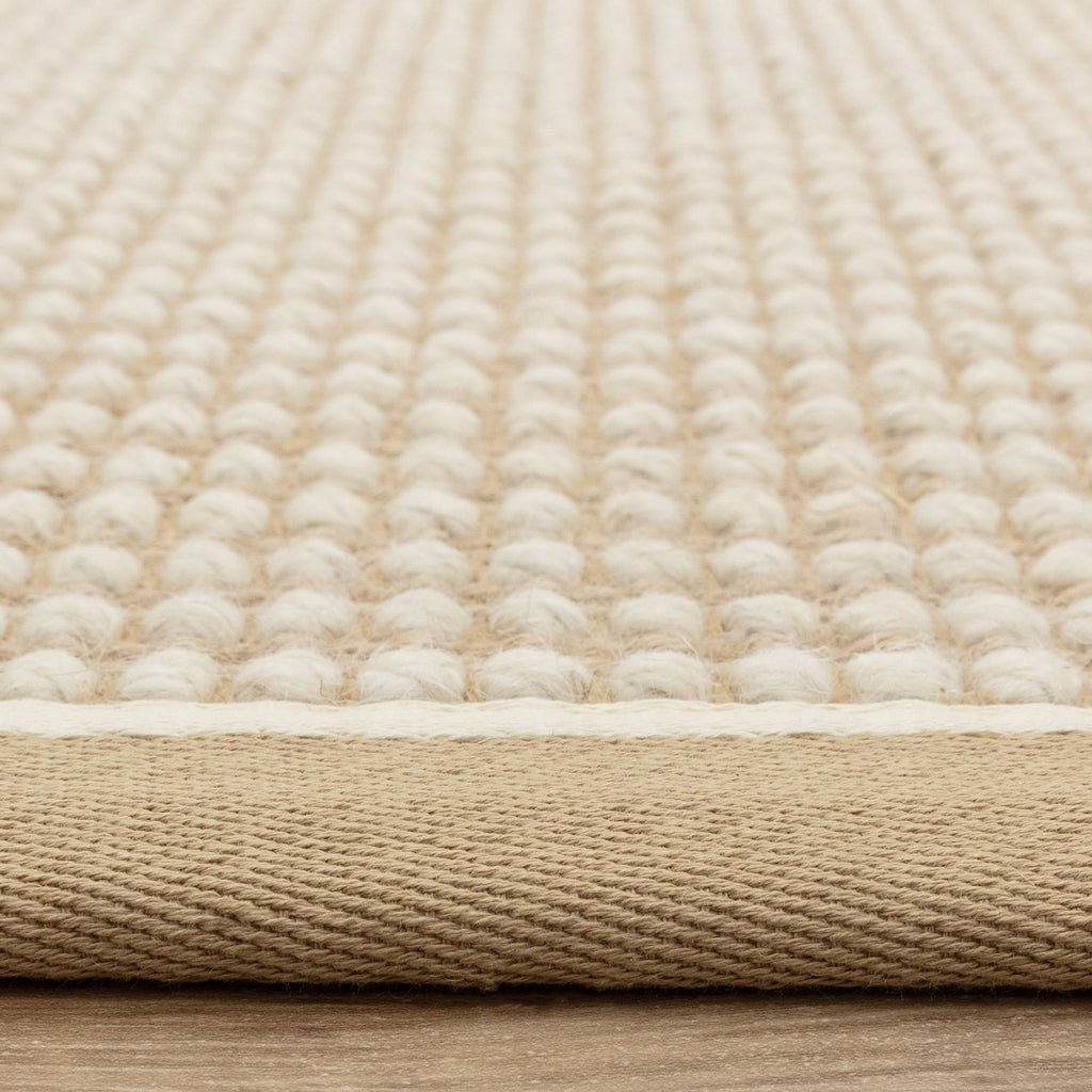 Kenza Loop Linen Cream Rug