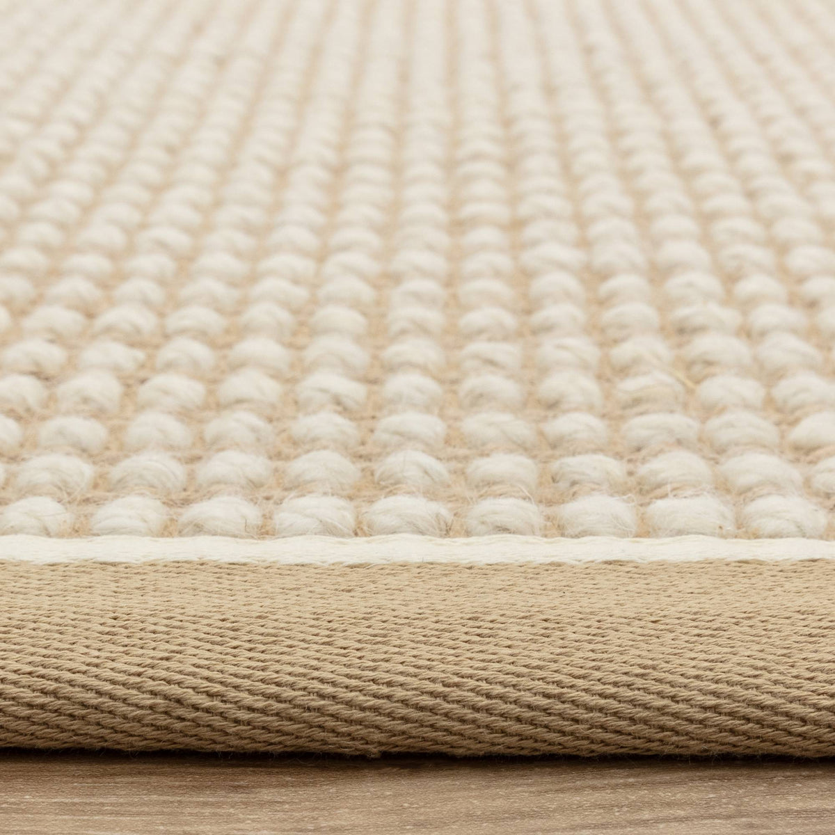 Kenza Loop Linen Cream Rug
