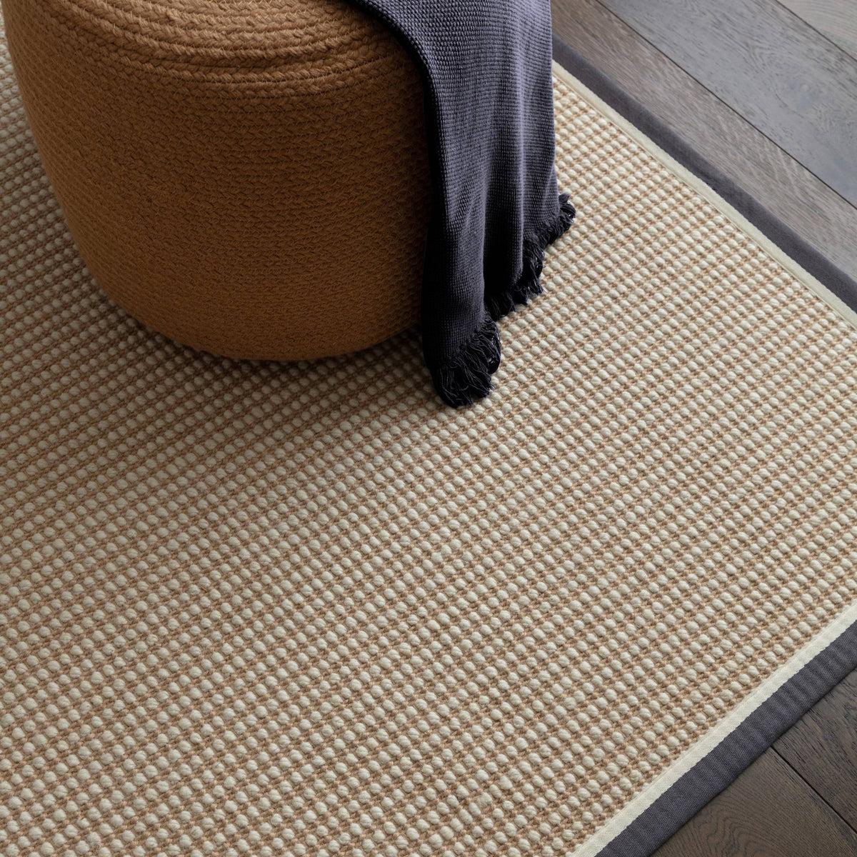 Kenza Loop Slate Cream Rug