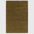 Alvo Rugs Lina Forest green hand-woven wool rug with a textured high-low ridged pile design
