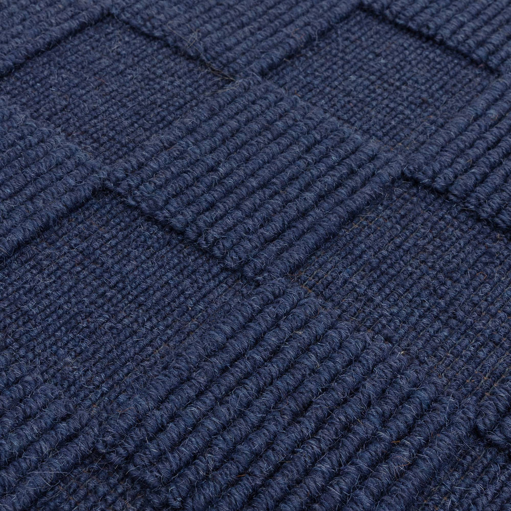 Check Cobalt Rug