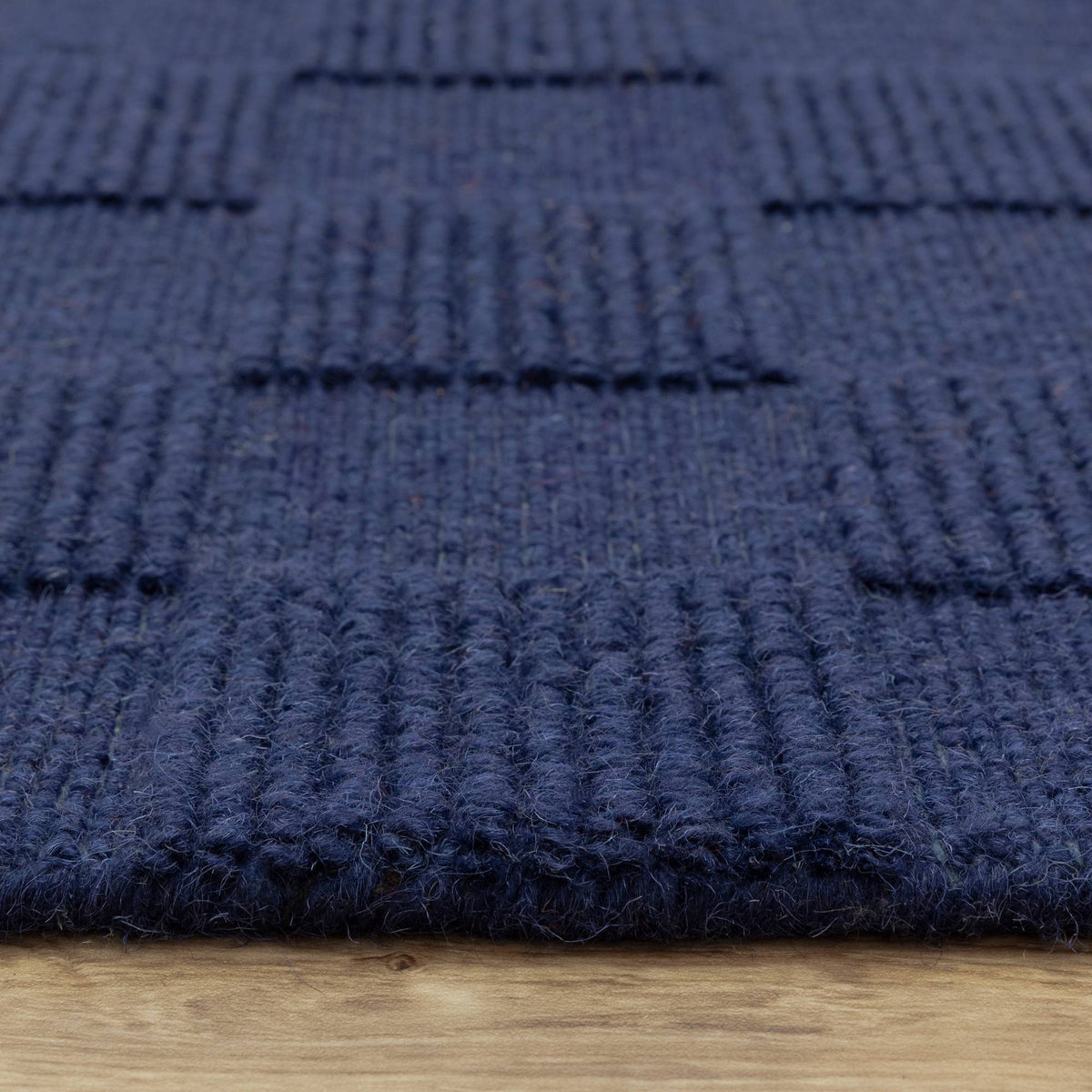 Check Cobalt Rug