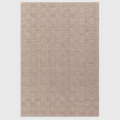 Alvo Rugs Mercia natural wool rug with a hand-woven loop pile and a subtle checkered texture in neutral beige tones.