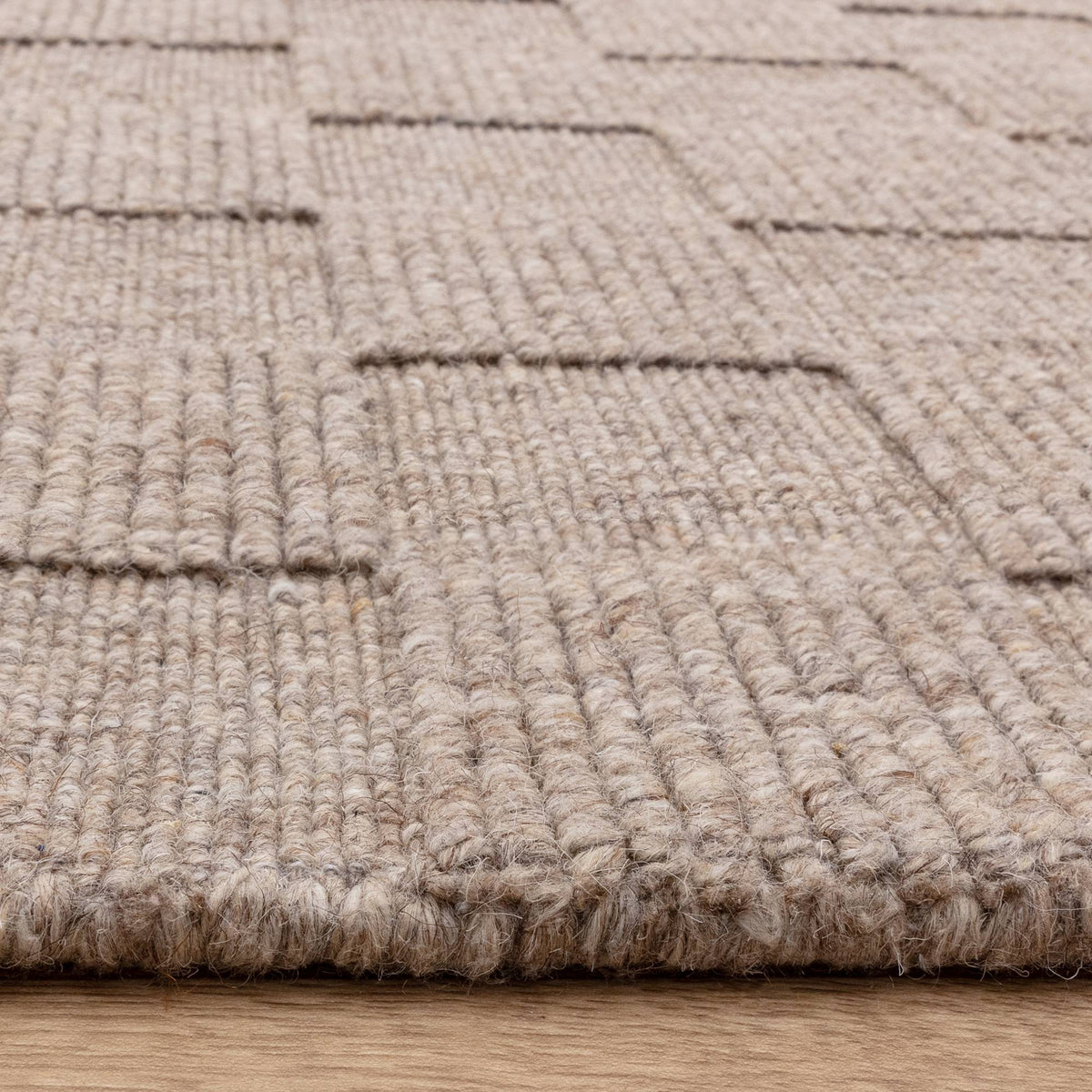Check Natural Rug