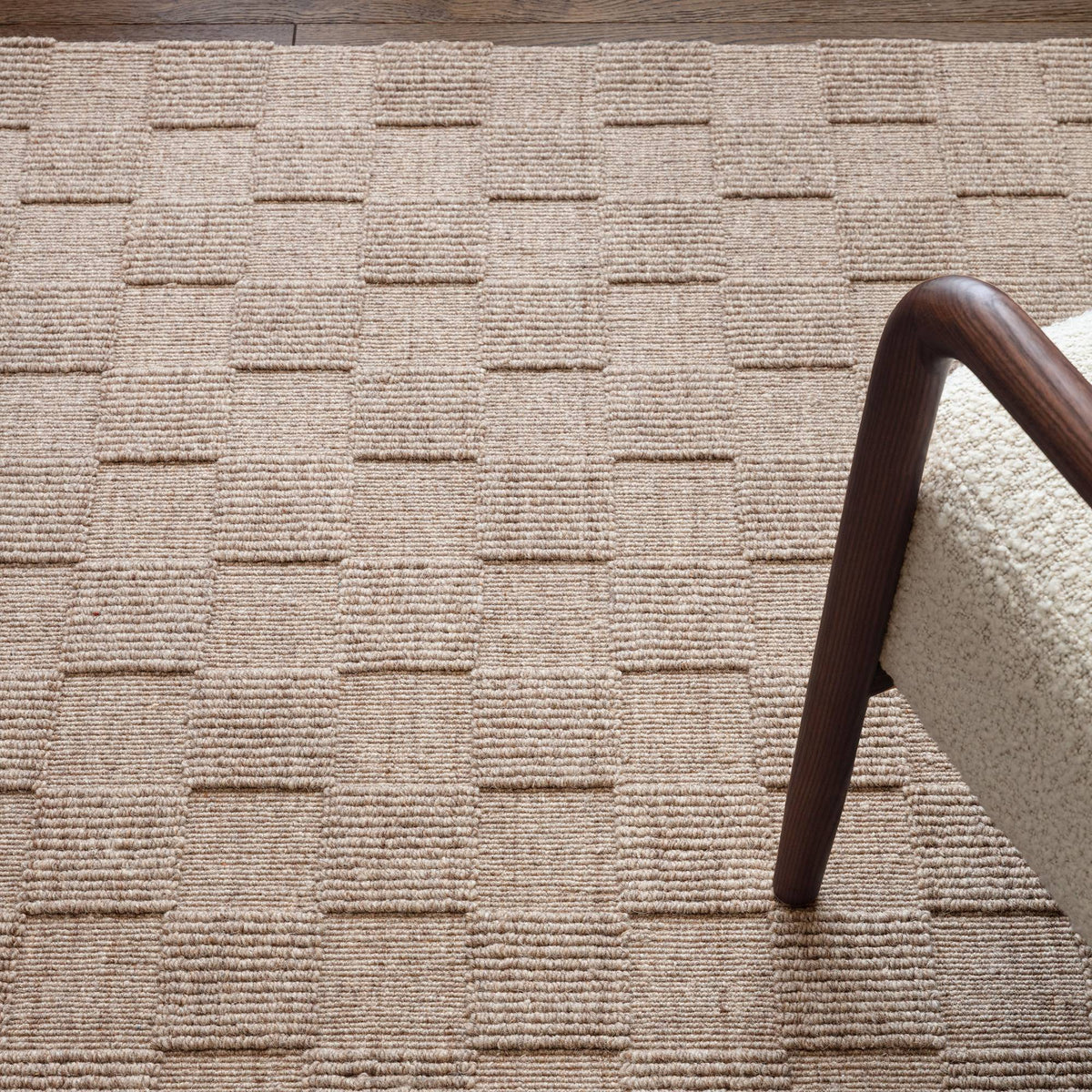 Check Natural Rug