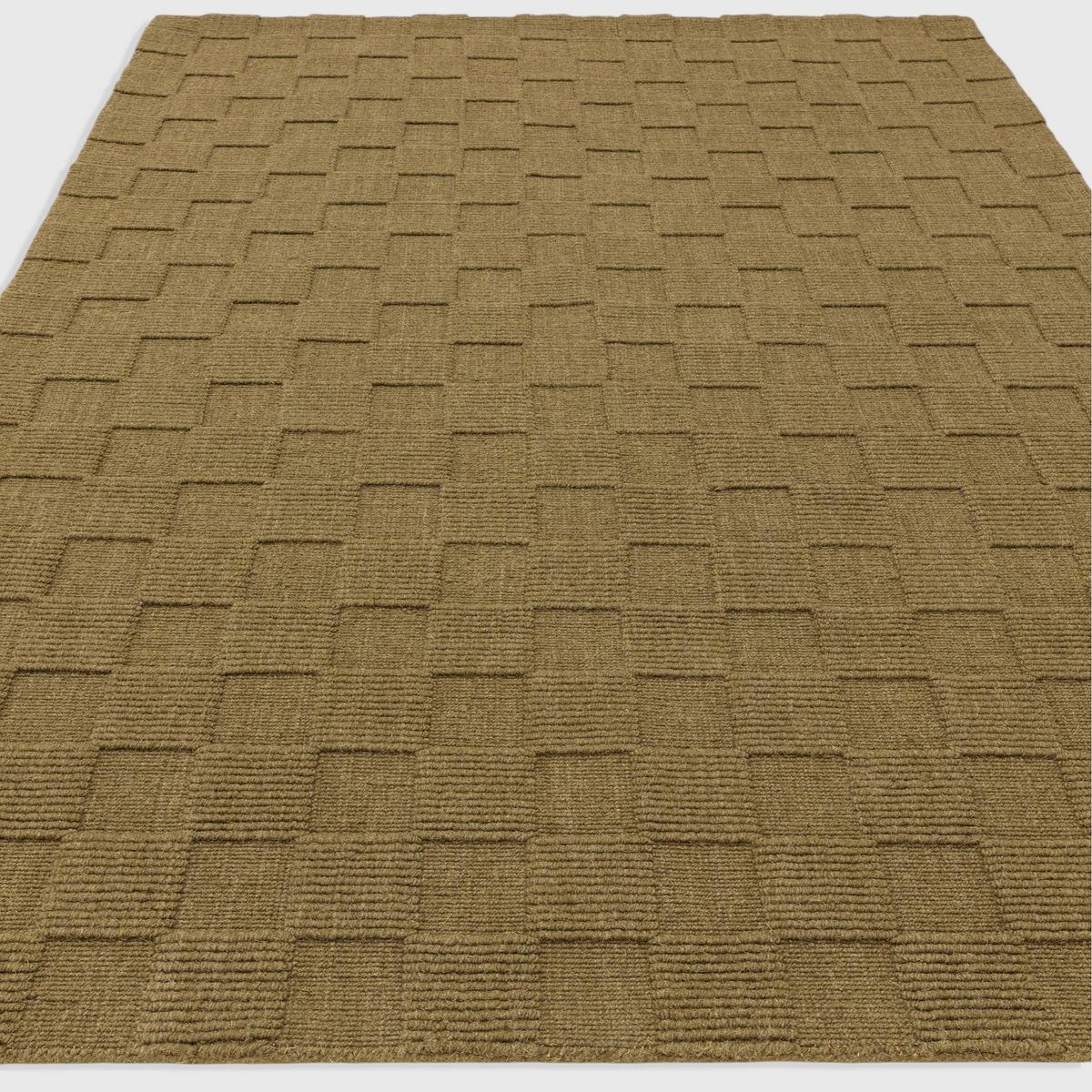 Check Olive Rug