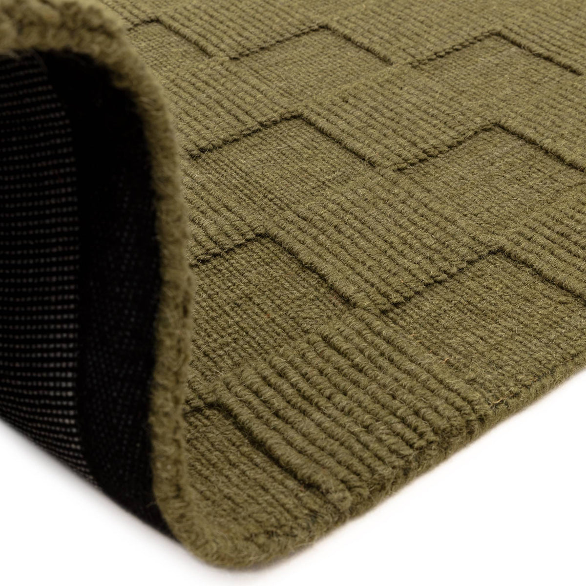 Check Olive Rug