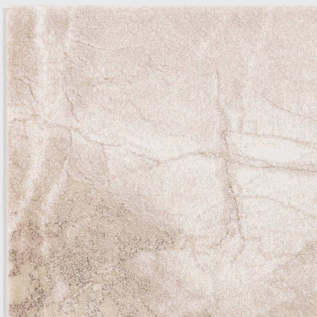 Alvo Rugs Miraga Haze beige shaggy rug with a high-low pile and natural abstract pattern for a soft textured look.