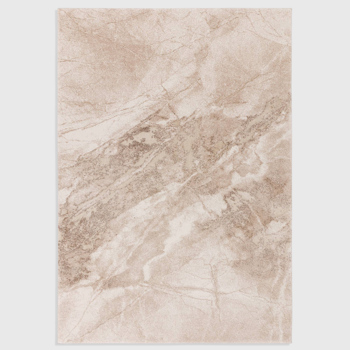 Alvo Rugs Miraga Haze beige shaggy rug with a high-low pile and natural marble-inspired pattern.