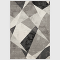 Alvo Rugs Novella Nv02 grey and silver geometric area rug with a modern abstract pattern and durable polypropylene pile.