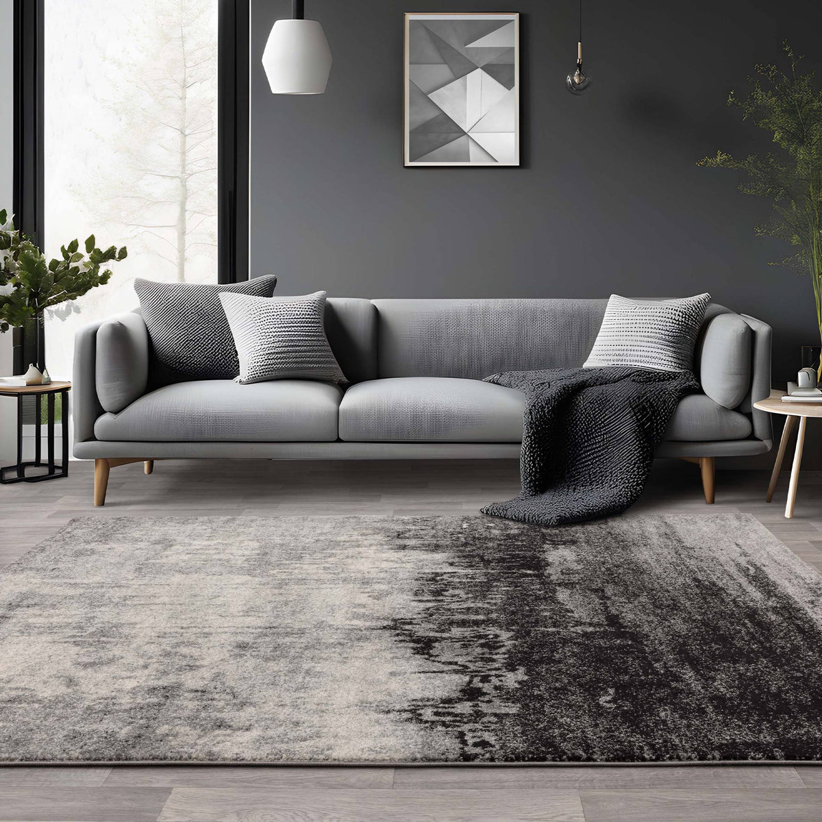 Novia Distress Grey Rug