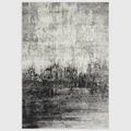 Alvo Rugs Novella Nv03 abstract area rug in distressed grey and silver tones with a soft polypropylene pile.