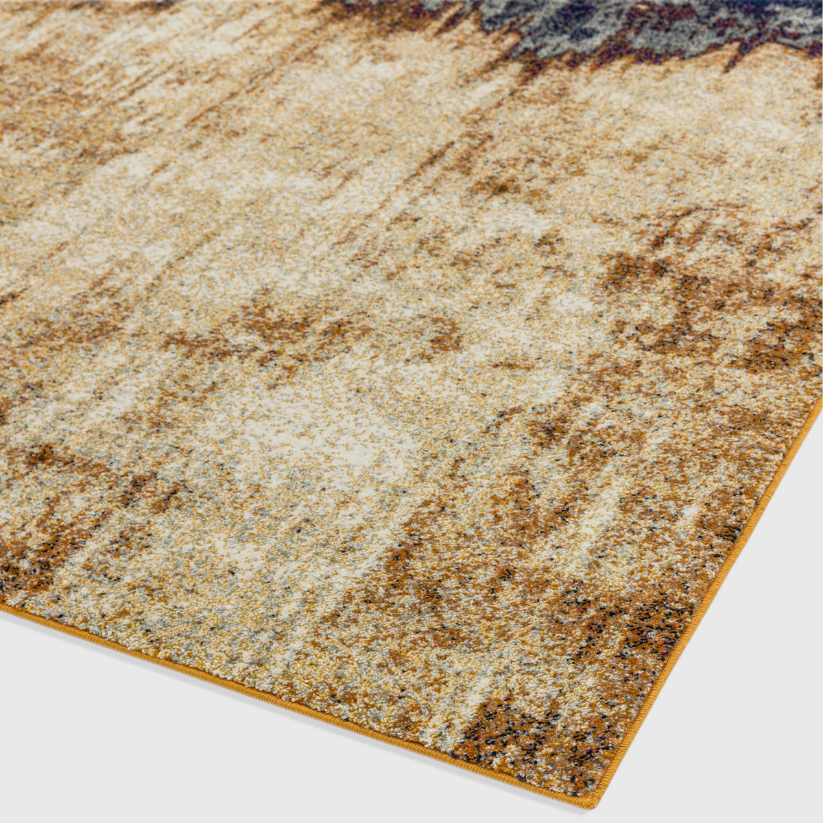 Alvo Rugs Novella Nv04 orange distressed abstract area rug with a soft polypropylene cut pile and jute backing.