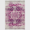 Alvo Rugs Novella Nv08 antique fuchsia rug with a distressed traditional pattern in vibrant pink and cream tones.