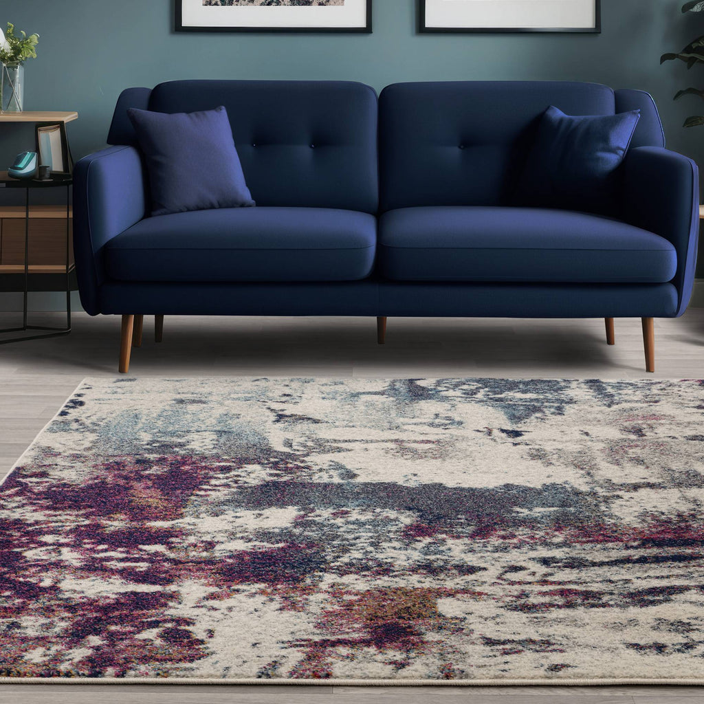 Novia Abstract Navy Multi Rug