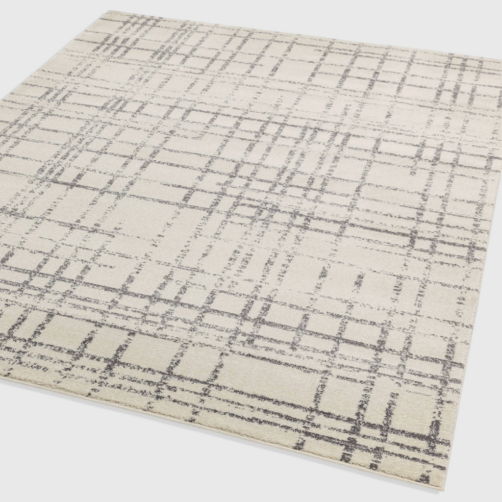 Novia Grid Grey Rug