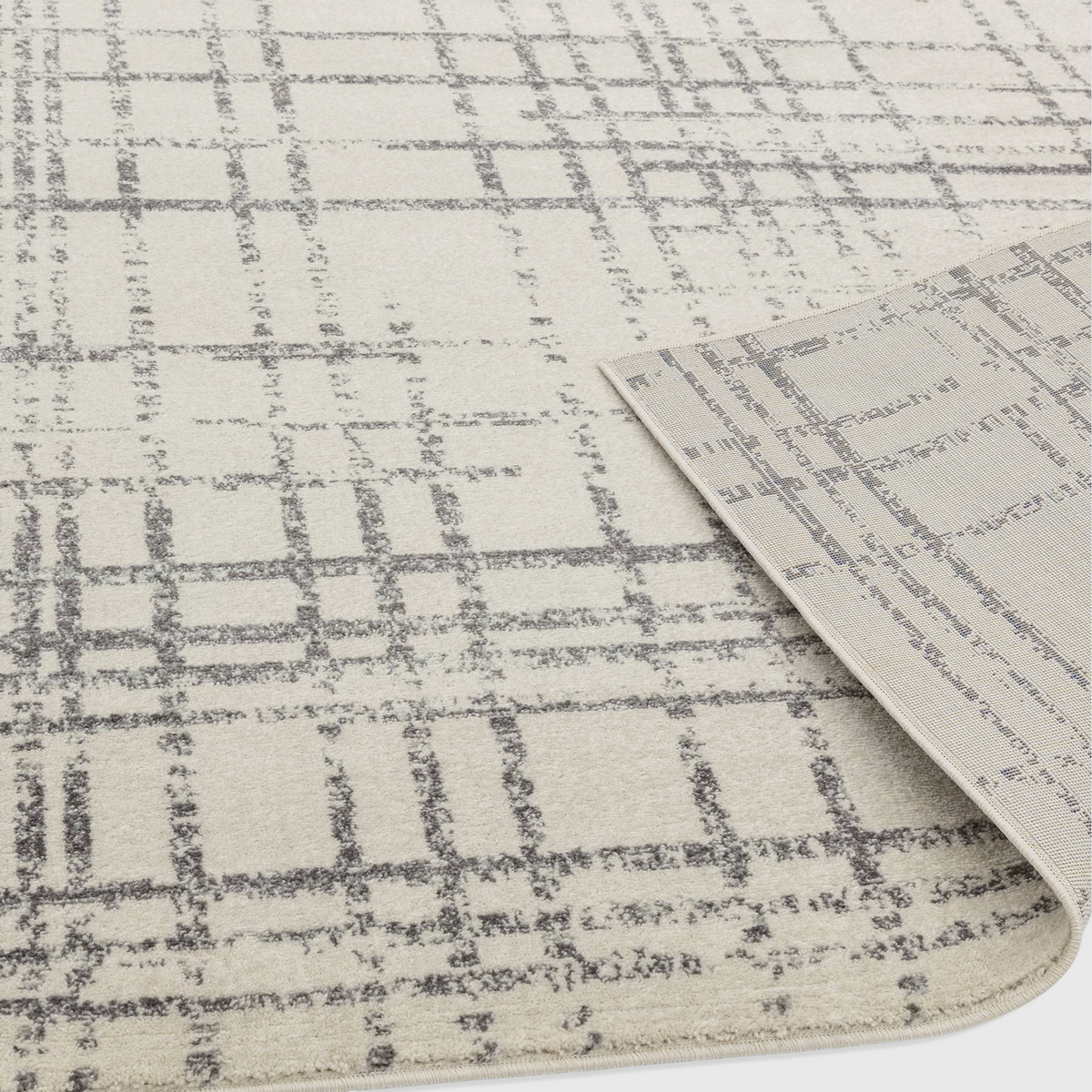 Novia Grid Grey Rug