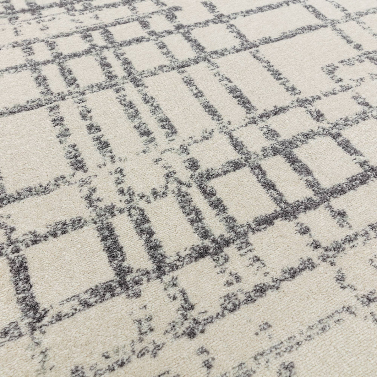 Novia Grid Grey Rug