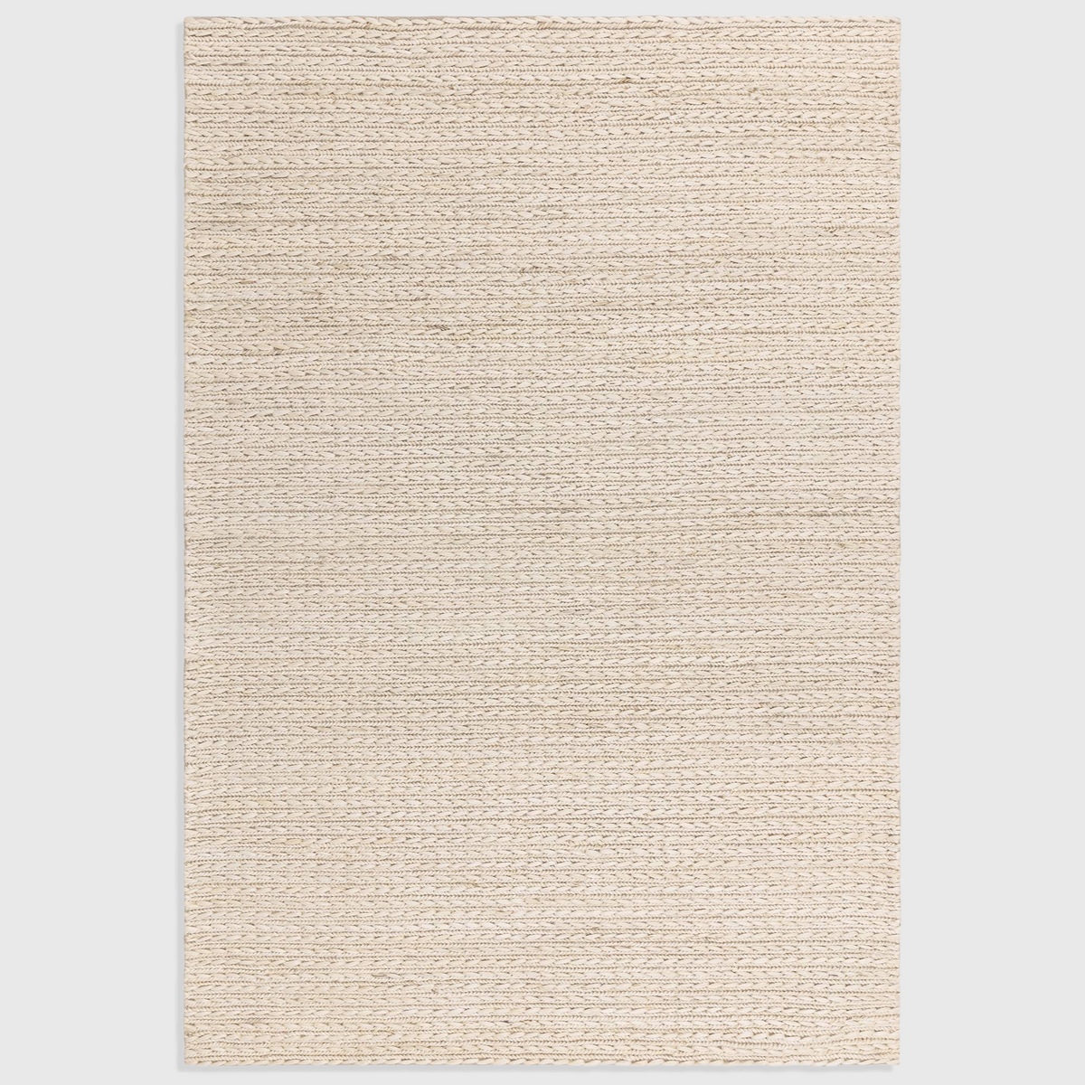 Alvo Rugs Oaks blonde flatweave rug featuring a hand-woven blend of jute, cotton, and polyester in neutral tones.