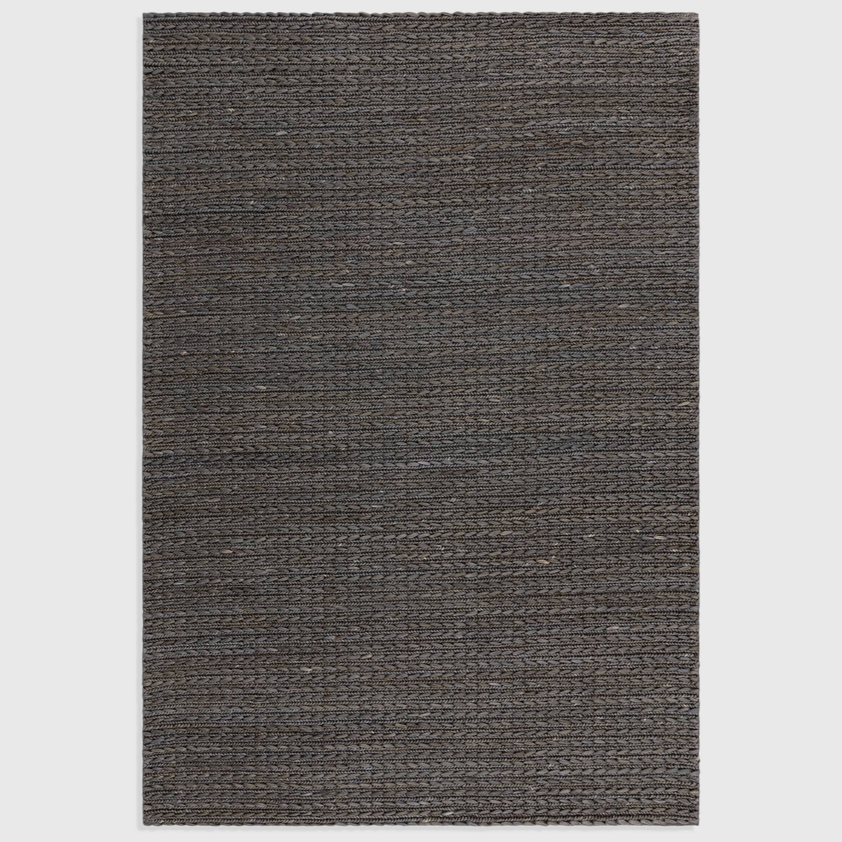 Alvo Rugs Oaks charcoal flatweave rug made from hand-woven jute and cotton blend with a textured finish.