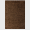 Alvo Rugs Rowan chocolate brown hand-woven rug made from 100% recycled PET with a textured cut and loop pile finish.