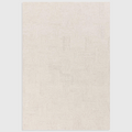 Alvo Rugs Theo Hatch white and sand hand-tufted wool rug with a textured chevron and cross-hatch loop pile pattern.