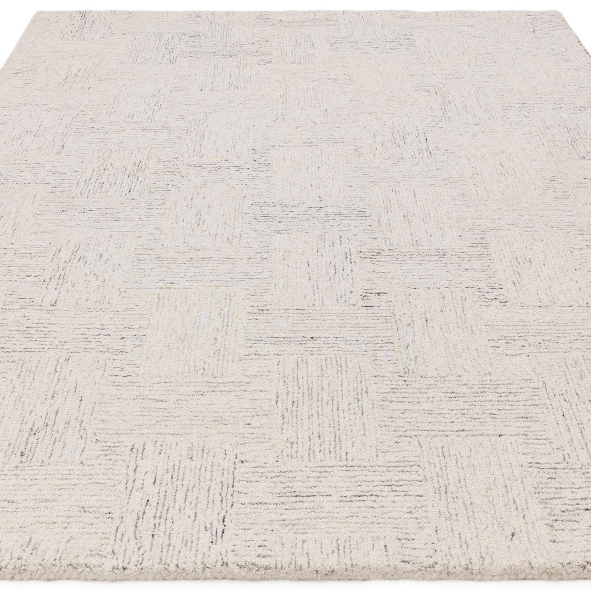 Theo Hatch White & Black Rug