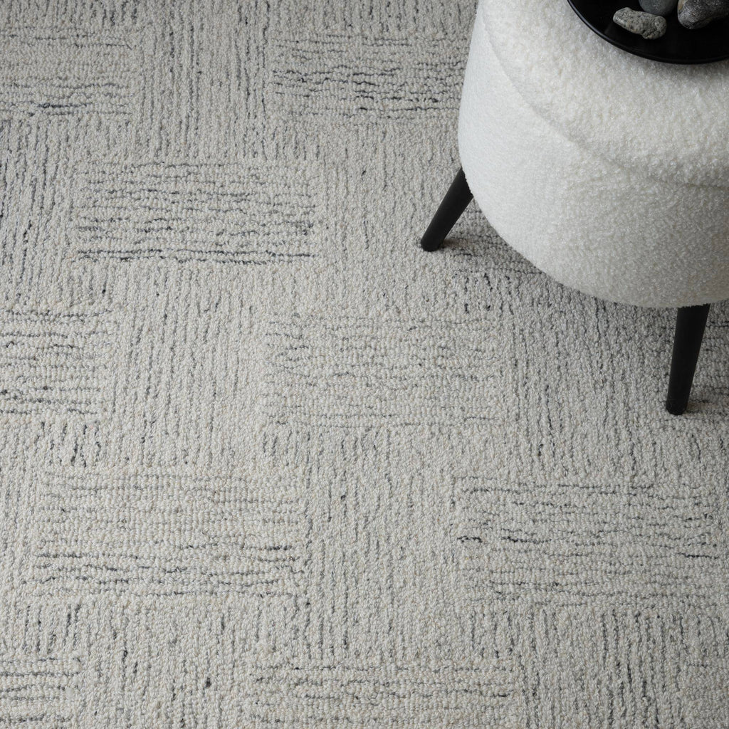 Theo Hatch White & Black Rug