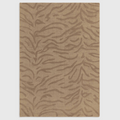 Alvo Rugs Tigris Mocha wool rug with a brown and taupe abstract animal print pattern and textured cut-loop pile.