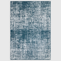 Alvo Rugs Torina teal green abstract area rug with a textured high-low wool and viscose cut and loop pile finish.
