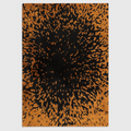 Alvo Rugs Wylder Splash charcoal and orange polyester rug with a soft cut pile animal print design.